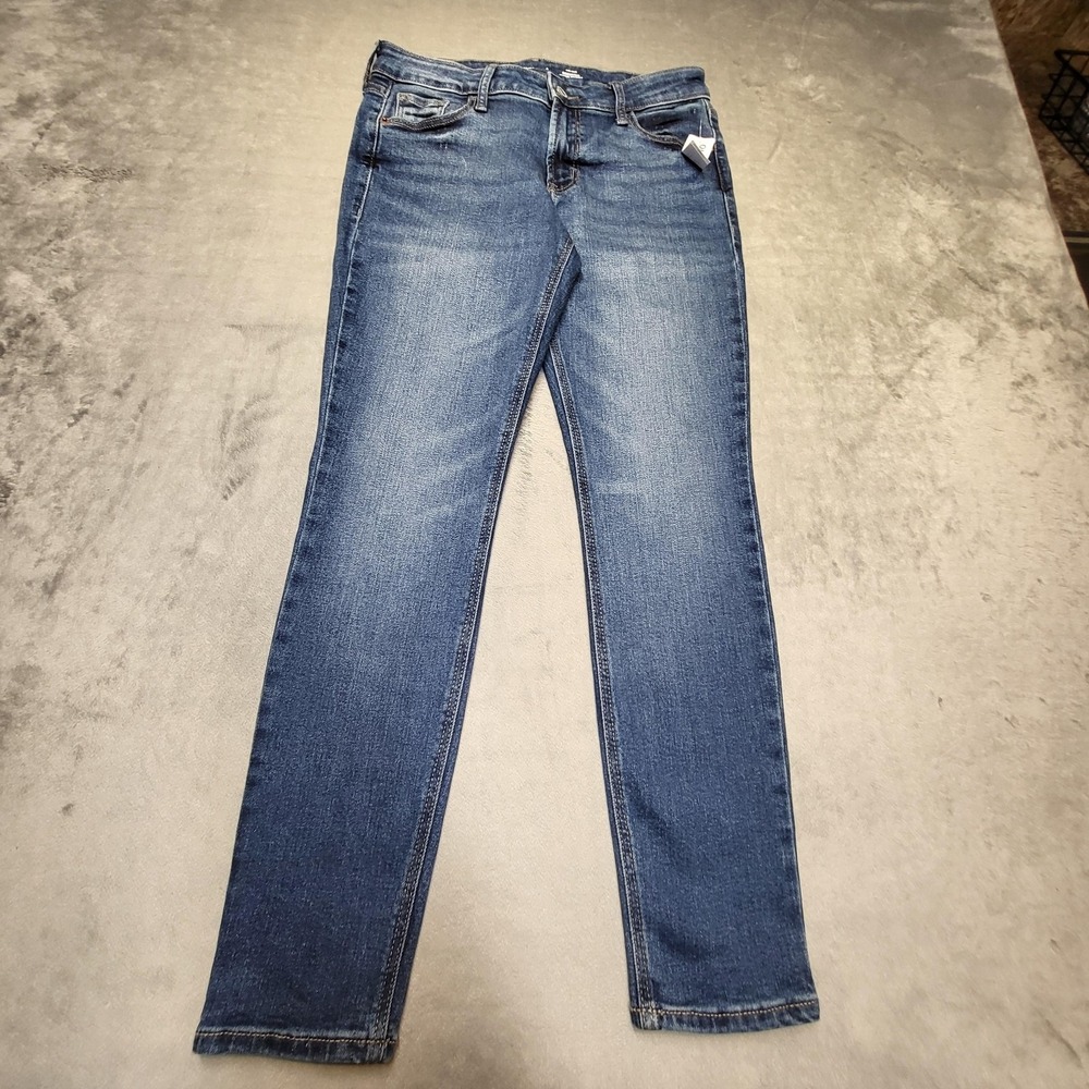 Old Navy Jeans Womens 4 Petite Blue Rockstar Super Skinny Mid-Rise Stretch Denim